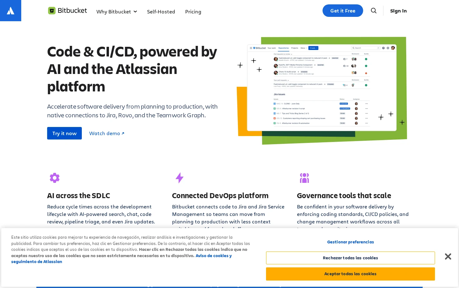 Bitbucket 页面快照